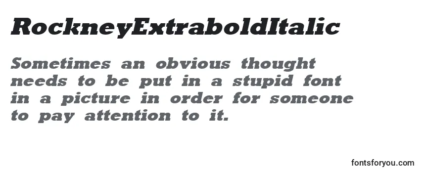 RockneyExtraboldItalic Font