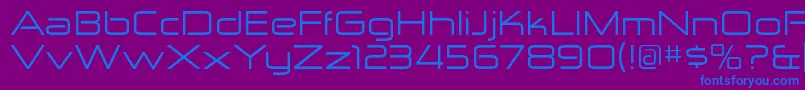 ZektonexRegular Font – Blue Fonts on Purple Background