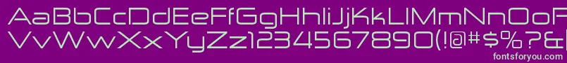 ZektonexRegular Font – Green Fonts on Purple Background