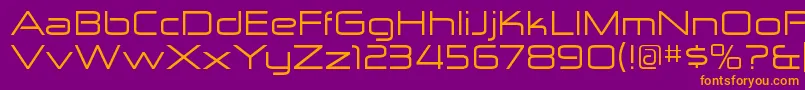 ZektonexRegular Font – Orange Fonts on Purple Background