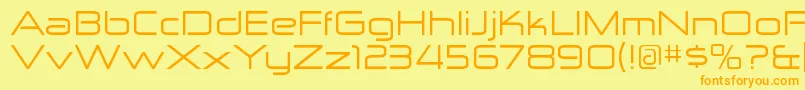 ZektonexRegular Font – Orange Fonts on Yellow Background