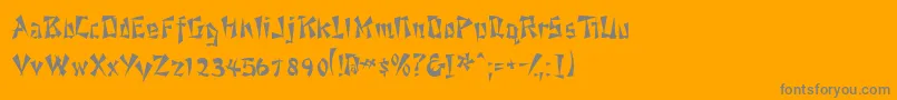 フォントAhsoossk – オレンジの背景に灰色の文字