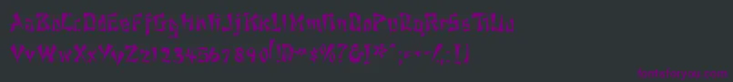 フォントAhsoossk – 黒い背景に紫のフォント