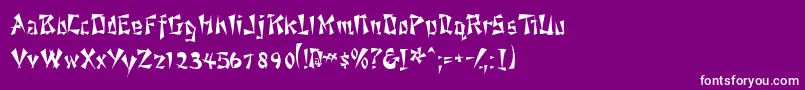 フォントAhsoossk – 紫の背景に白い文字