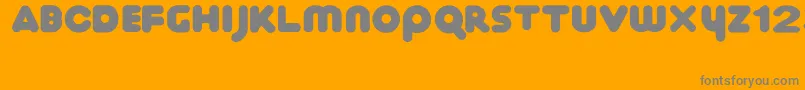 Ihop-Schriftart – Graue Schriften auf orangefarbenem Hintergrund