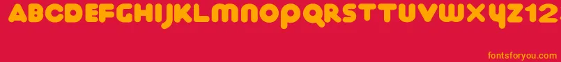 Ihop Font – Orange Fonts on Red Background