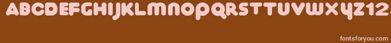 fuente Ihop – Fuentes Rosadas Sobre Fondo Marrón