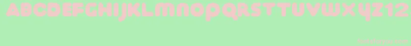 Ihop Font – Pink Fonts on Green Background