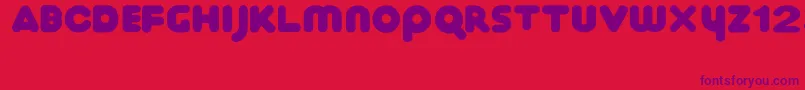 Ihop Font – Purple Fonts on Red Background