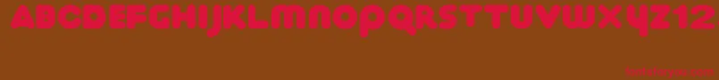 Ihop Font – Red Fonts on Brown Background