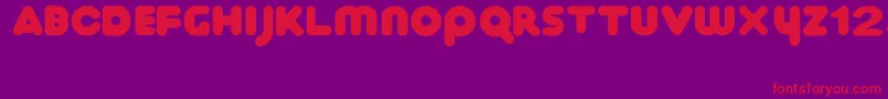 Ihop Font – Red Fonts on Purple Background