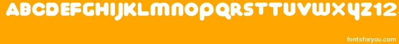 Fonte Ihop – fontes brancas em um fundo laranja