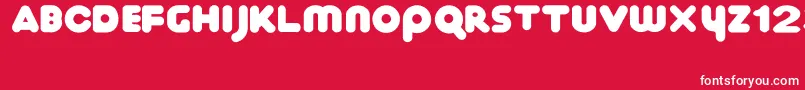 Ihop Font – White Fonts on Red Background