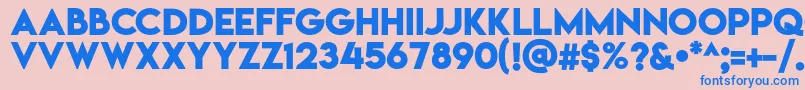 Lemonmilkbold-Schriftart – Blaue Schriften auf rosa Hintergrund