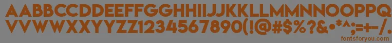 Lemonmilkbold-Schriftart – Braune Schriften auf grauem Hintergrund