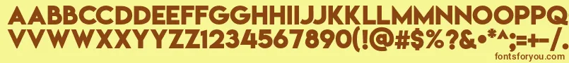 Lemonmilkbold-Schriftart – Braune Schriften auf gelbem Hintergrund