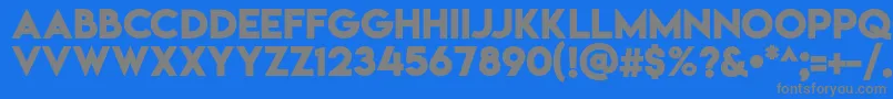 Lemonmilkbold Font – Gray Fonts on Blue Background
