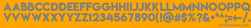 Lemonmilkbold Font – Gray Fonts on Orange Background