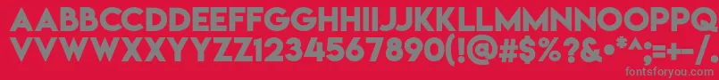 フォントLemonmilkbold – 赤い背景に灰色の文字
