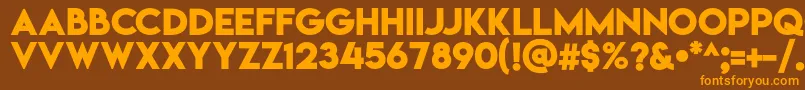 Шрифт Lemonmilkbold – оранжевые шрифты на коричневом фоне