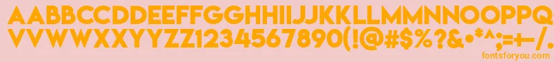 Police Lemonmilkbold – polices orange sur fond rose