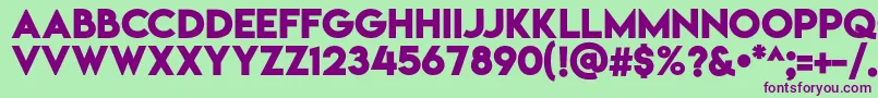 Lemonmilkbold-Schriftart – Violette Schriften auf grünem Hintergrund