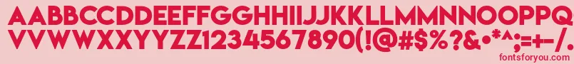 Lemonmilkbold Font – Red Fonts on Pink Background