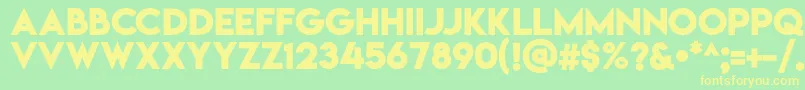 Lemonmilkbold-Schriftart – Gelbe Schriften auf grünem Hintergrund