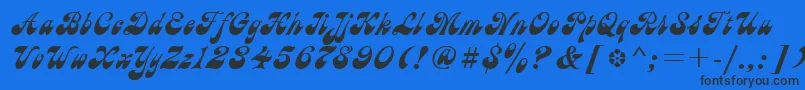 AstC-Schriftart – Schwarze Schriften auf blauem Hintergrund