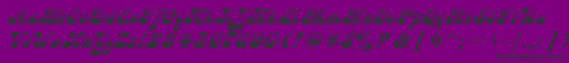 AstC-Schriftart – Schwarze Schriften auf violettem Hintergrund