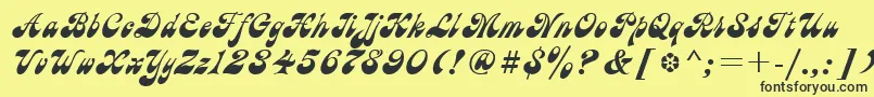 AstC Font – Black Fonts on Yellow Background