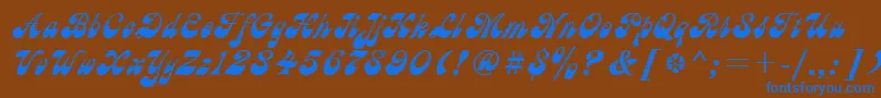 AstC Font – Blue Fonts on Brown Background