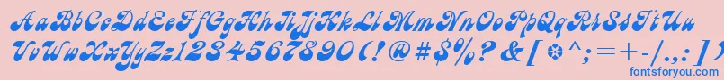 AstC Font – Blue Fonts on Pink Background