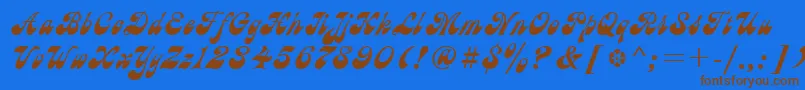AstC Font – Brown Fonts on Blue Background