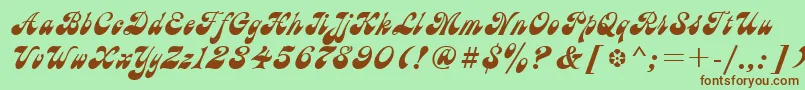 AstC Font – Brown Fonts on Green Background