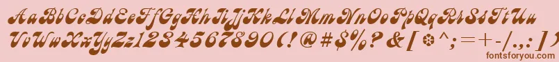 AstC Font – Brown Fonts on Pink Background