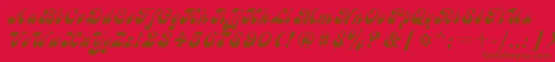 AstC Font – Brown Fonts on Red Background