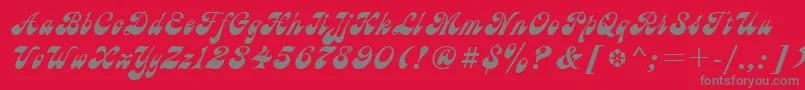 AstC-Schriftart – Graue Schriften auf rotem Hintergrund