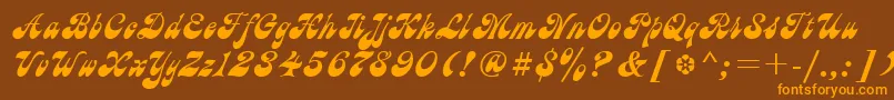AstC Font – Orange Fonts on Brown Background