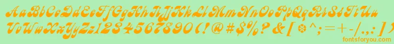 AstC Font – Orange Fonts on Green Background