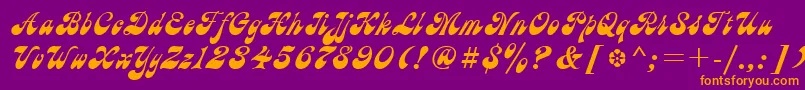 AstC Font – Orange Fonts on Purple Background