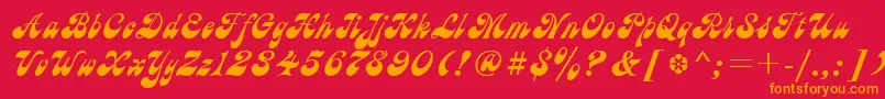 AstC Font – Orange Fonts on Red Background