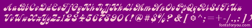 AstC Font – Pink Fonts on Purple Background