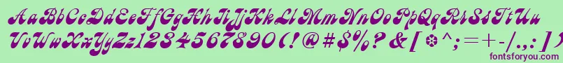 AstC Font – Purple Fonts on Green Background