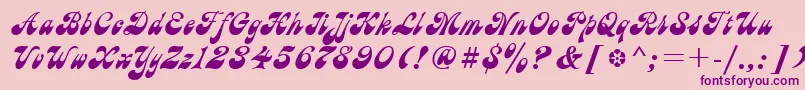 AstC Font – Purple Fonts on Pink Background