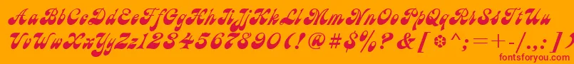 AstC Font – Red Fonts on Orange Background