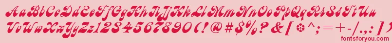 AstC Font – Red Fonts on Pink Background