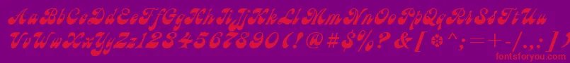 AstC Font – Red Fonts on Purple Background