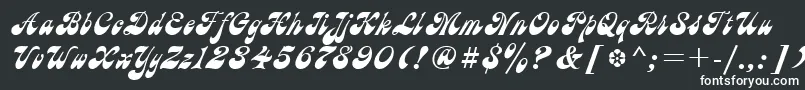 Шрифт AstC – белые шрифты на чёрном фоне