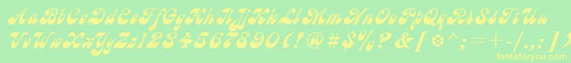 AstC Font – Yellow Fonts on Green Background
